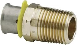 Viega PureFlow Press adapter, bronze, P: ½; MPT: ½