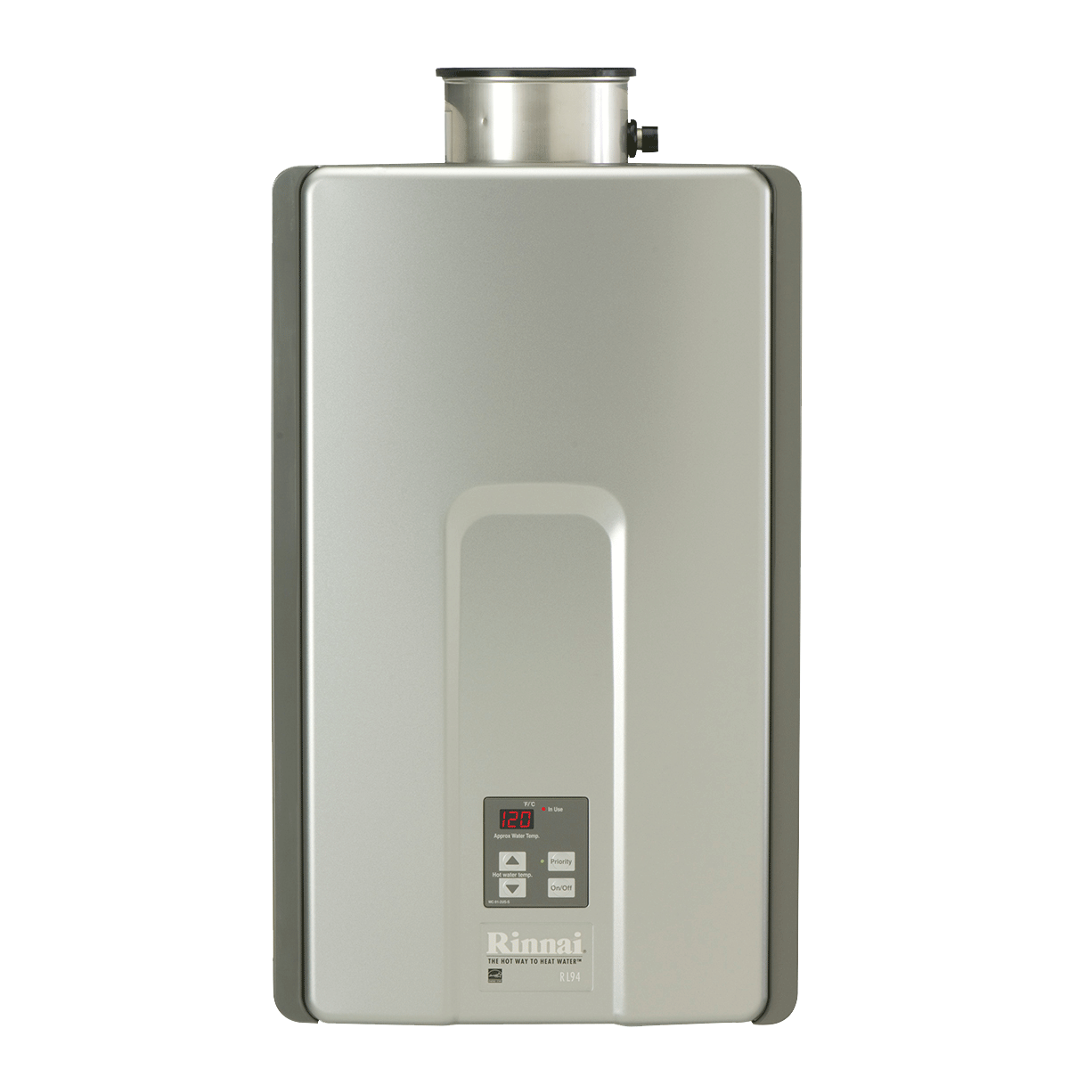 Calentador Rinnai RL94 - 37L - 199,000 BTU - Uso Interior - Gas Natural y Gas LP