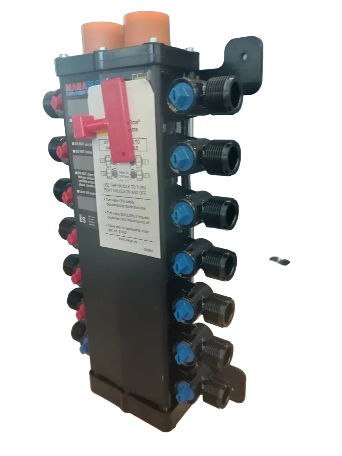 Viega PureFlow ManaBloc distribution manifold, polysulfone, Port(s): 14; d: ½; hot: 6; cold: 8