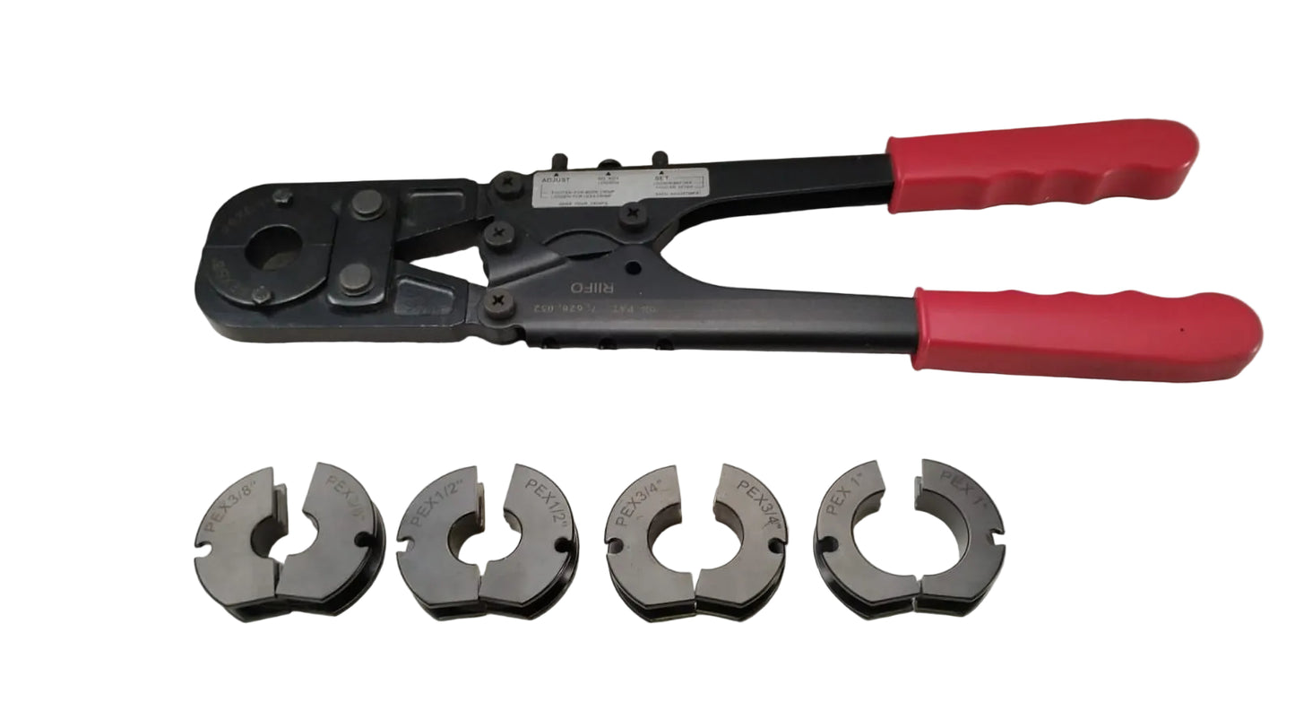 ABRAZADERA DE PRENSA MANUAL RIIFO - ANILLO DE COBRE - 1/2", 3/4" , 1"